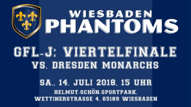 U19-Phantoms empfangen am 14. Juli die Dresden Monarchs