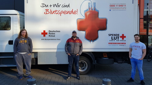 Die Troisdorf Jets waren beim Blutspenden
