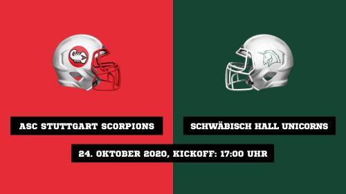 Red n Green, Stuttgarts Scorpions spielen gegen die Schwäbisch Hall Unicorns