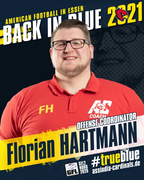 Florian Hartmann Offense Coordinator Assindia Cardinals