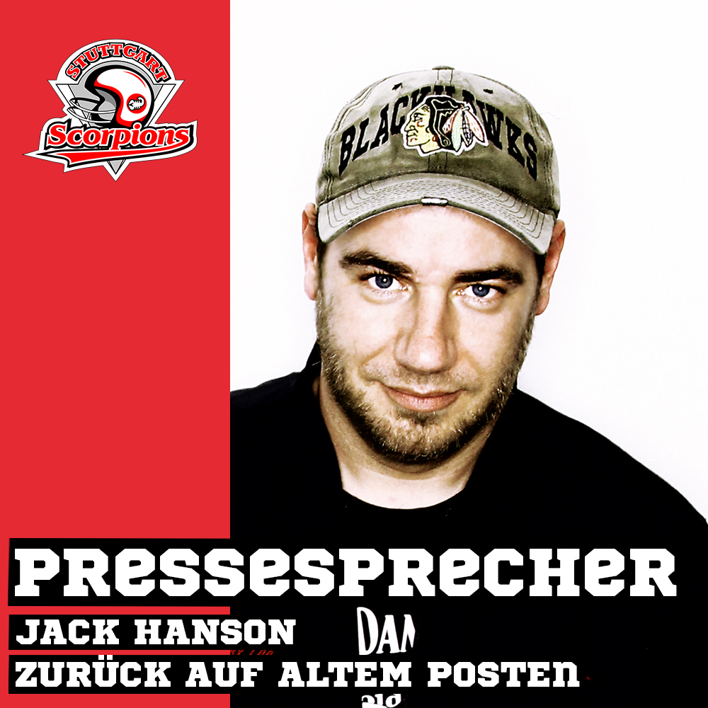Jack Hanson kehrt als Pressesprecher zu den Stuttgart Scorpions zurück.