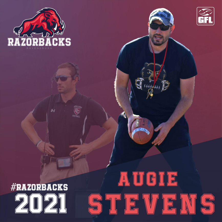 Augie Stevens wird Offense Coordinator bei den Ravensburg Razorbacks
