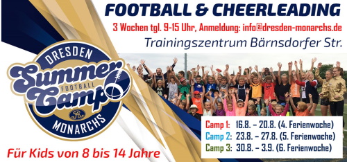 Football und Cheerleading Camp bei den Dresden Monarchs