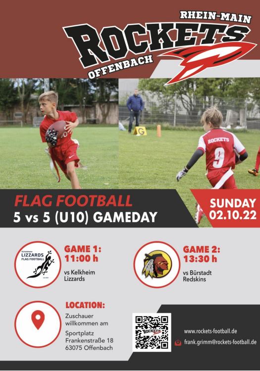 Rockets U10 Flag Football Gameday