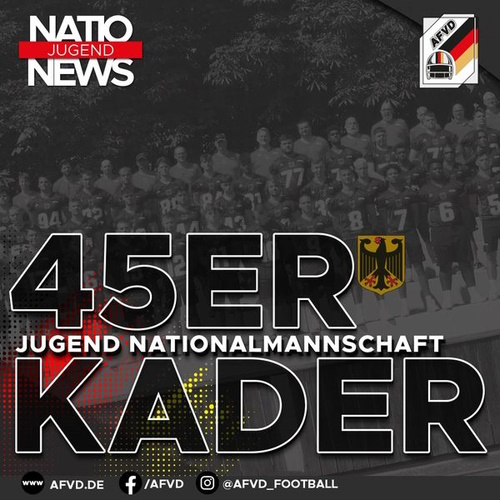 45er Kader der deutschen U19 Nationalmannschaft