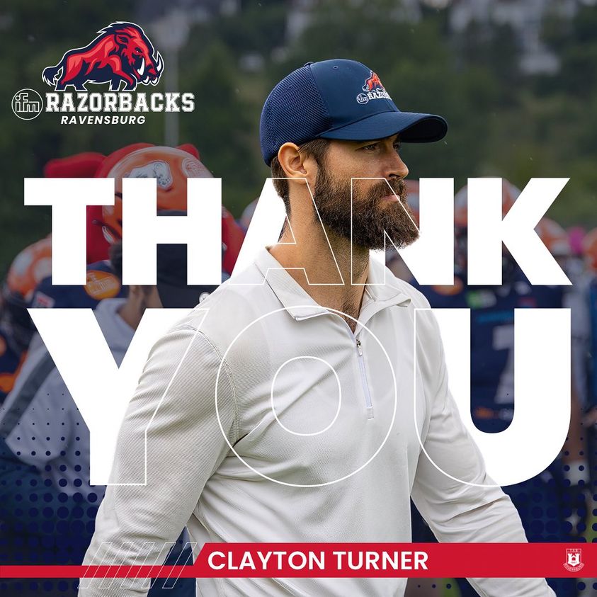 Razorbacks Coach Clayton Turner wechselt von Oberschwaben in die NFL